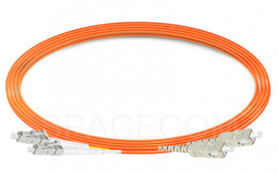 SPACECOM LC/UPC-SC/UPC 多模雙纖光纖跳線-2.0mm LSZH