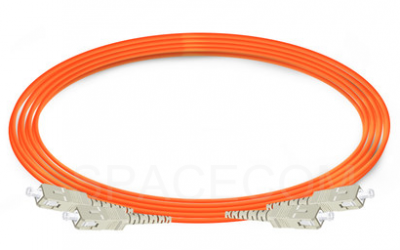 SPACECOM SC/UPC-SC/UPC 多模雙纖光纖跳線-2.0mm LSZH