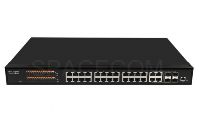 SPACECOM 24+4千兆網(wǎng)管POE交換機(jī)